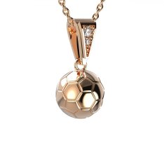 BG zlatý diamantový přívěšek fotbalový míč 1378 Růžové zlato 585 (30-90dní) Diamant lab-grown