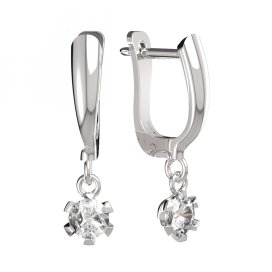 BG zlaté náušnice 556 Bílé zlato - 585 Diamant