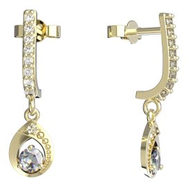 BeKid dětské náušnice 1242 Žluté zlato - 585 Diamant
