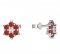 BeKid, Gold kids earrings -109 - Switching on: Brizura 0-3 roky, Metal: White gold 585, Stone: Red cubic zircon