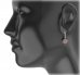 BG square earring 105-96 - Metal: Silver 925 - rhodium, Stone: Garnet