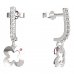 BeKid, Gold kids earrings -849 - Switching on: Pendant hanger, Metal: White gold 585, Stone: Red cubic zircon