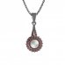 BG přívěs s přírodní perlou 540-G - Kov: Stříbro 925 - rhodium, Kámen: Granát a perla