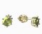 BeKid dětské náušnice 1295 - Zapínání: Kruhy 12 mm, Kov: Žluté zlato 585, Kámen: Červený kubický zirkon
