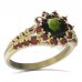 BG prsten s kulatým kamenem 511-G - Kov: Žluté zlato 585, Kámen: Granát