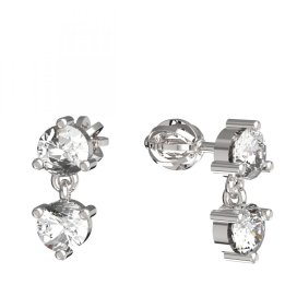 BG zlaté náušnice 788 Bílé zlato - 585 Diamant