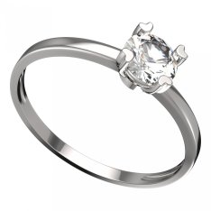 BG zlatý prstýnek 885 C Bílé zlato - 585 Diamant