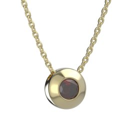 BG náhrdelník přírodní broušený granát   737 Stříbro 925 - pozlacené Granát