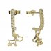 BeKid, Gold kids earrings -1159 - Switching on: Chain 9 cm, Metal: Yellow gold 585, Stone: Diamond