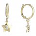 BeKid, Gold kids earrings -824 - Switching on: Brizura 0-3 roky, Metal: Yellow gold 585, Stone: White cubic zircon