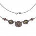 BG necklace 749 - Metal: Silver 925 - rhodium, Stone: Garnet