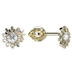 BG zlaté náušnice 987 Žluté zlato - 585 Diamant