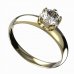 BG zlatý diamantový prsten 872 T - Kov: Žluté zlato 585, Kámen: Diamant lab-grown