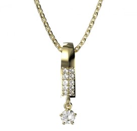 BG zlatý přívěšek 873 Žluté zlato - 585 Diamant