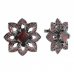BG earring oval -  733 - Metal: Silver 925 - rhodium, Stone: Garnet