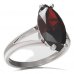 BG prsten oválný kámen 481-V - Kov: Stříbro 925 - rhodium, Kámen: Granát