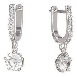 BeKid dětské náušnice 875 Bílé zlato - 585 Diamant