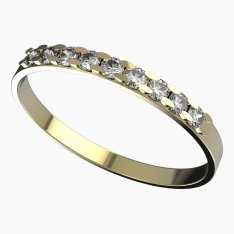 BG zlatý prstýnek 617/17 Žluté zlato - 585 Diamant