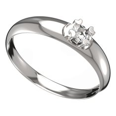 BG zlatý prstýnek 883 T Bílé zlato - 585 Diamant