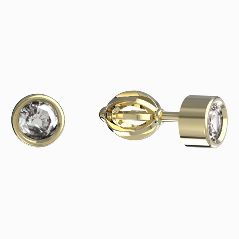 BeKid dětské náušnice 770 Bílé zlato - 585 Diamant