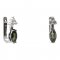 BG earring oval 483-87 - Metal: Silver 925 - rhodium, Stone: Garnet