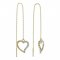 BeKid, Gold kids earrings -1252 - Switching on: Pendant hanger, Metal: Yellow gold 585, Stone: White cubic zircon