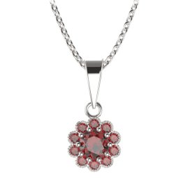 BG přívěs kulatý 149-0 Stříbro 925 - rhodium Granát