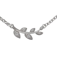 BG zlatý náhrdelník - větvička 1405 Bílé zlato - 585