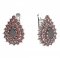 BG earring drop stone 187-07 - Metal: Silver 925 - rhodium, Stone: Garnet
