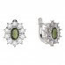 BG earring oval 018-07 - Metal: Silver 925 - rhodium, Stone: Garnet