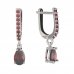 BG garnet earring 624 - Metal: Silver 925 - rhodium, Stone: Garnet