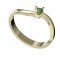 BG gold ring garnet or moldavit 780 - Metal: White gold 585, Stone: Moldavite
