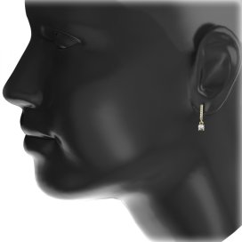 BG zlaté náušnice 725 Žluté zlato - 585 Diamant