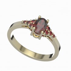 BG prsten český přírodní granát  984
