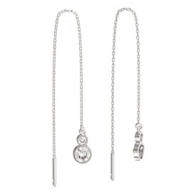 BeKid dětské náušnice 864 Bílé zlato - 585 Diamant