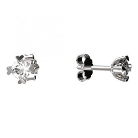 BG zlaté náušnice 883/30 Bílé zlato - 585 Diamant