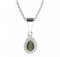BG pendant drop stone 454-0 - Metal: Silver 925 - rhodium, Stone: Garnet