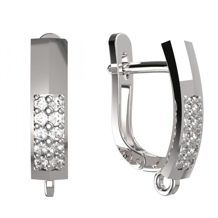 BG zlatý závěs dámské náušnice /98 Bílé zlato - 585 Diamant