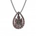 BG pendant pearl 537-90 - Metal: Silver 925 - rhodium, Stone: Garnet and pearl