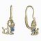 BeKid, Gold kids earrings -1191 - Switching on: Brizura 0-3 roky, Metal: Yellow gold 585, Stone: White cubic zircon