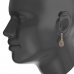 BG circular earring 633-96 - Metal: Silver - gold plated 925, Stone: Garnet