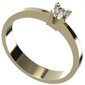 BG zlatý diamantový prstýnek 779 Růžové zlato 585 (30-90dní) Diamant lab-grown