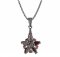 BG pendant star 521-G - Metal: Silver 925 - rhodium, Stone: Garnet
