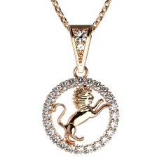 BG zlatý diamantový přívěšek Lev 052 Růžové zlato 585 (30-90dní) Diamant lab-grown