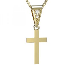 BG zlatý přívěšek křížek 1103 Žluté zlato - 585