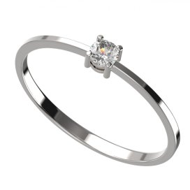 BG zlatý diamantový prstýnek 906 Bílé zlato - 585 Diamant lab-grown