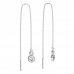 BeKid, Gold kids earrings -864 - Switching on: Chain 9 cm, Metal: White gold 585, Stone: Diamond