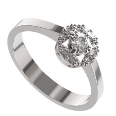 BG zlatý diamantový prstýnek 764 Bílé zlato - 585 Diamant lab-grown