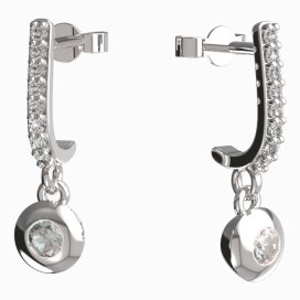 BeKid dětské náušnice 737 Bílé zlato - 585 Diamant