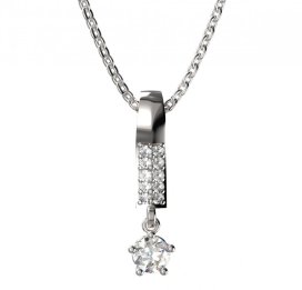 BG zlatý přívěšek 874 Bílé zlato - 585 Diamant